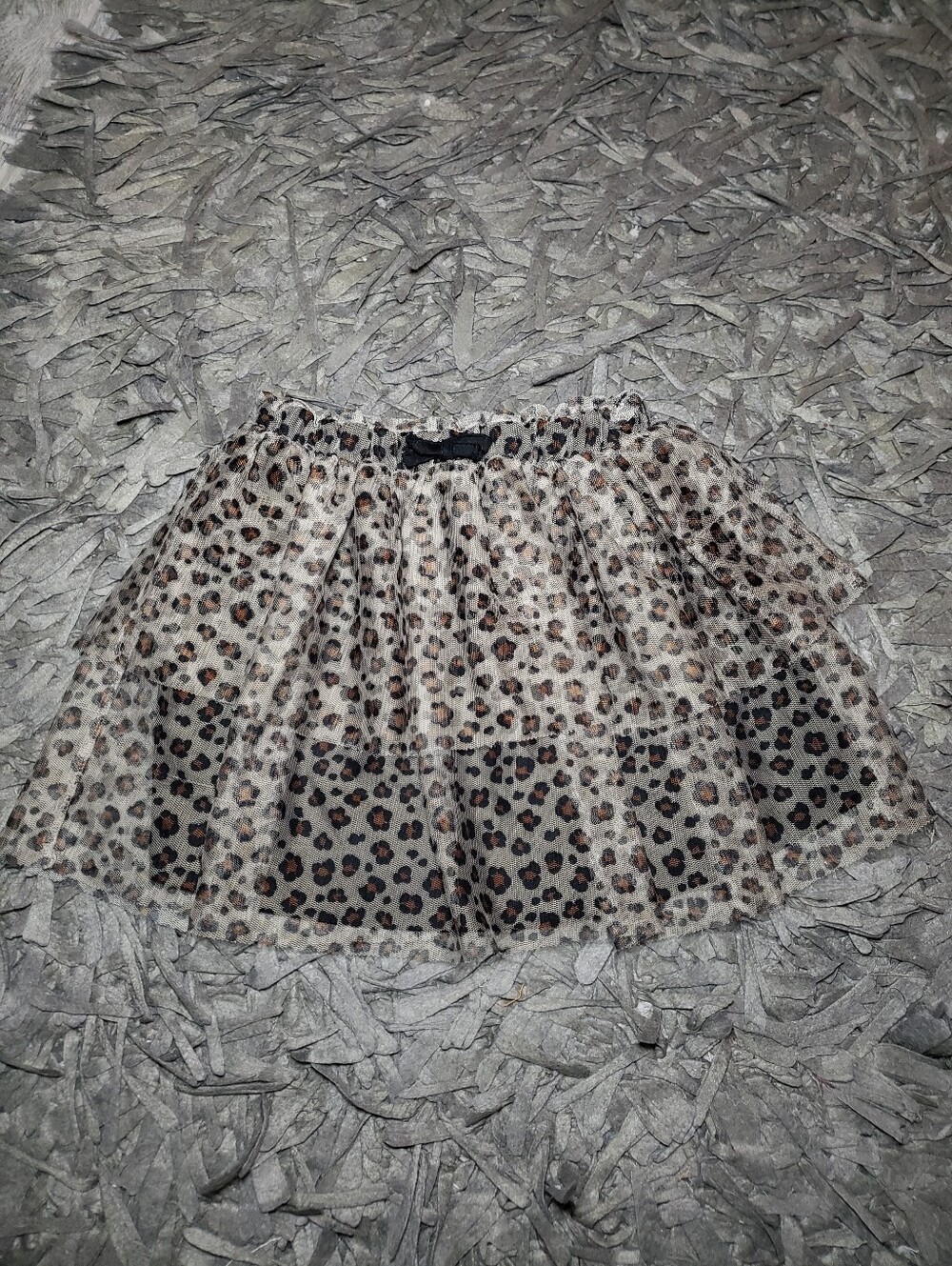 Leopard Tulle Tiered Skirt